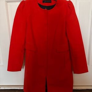 Zara Women's Vibrant Orange Trench Coat